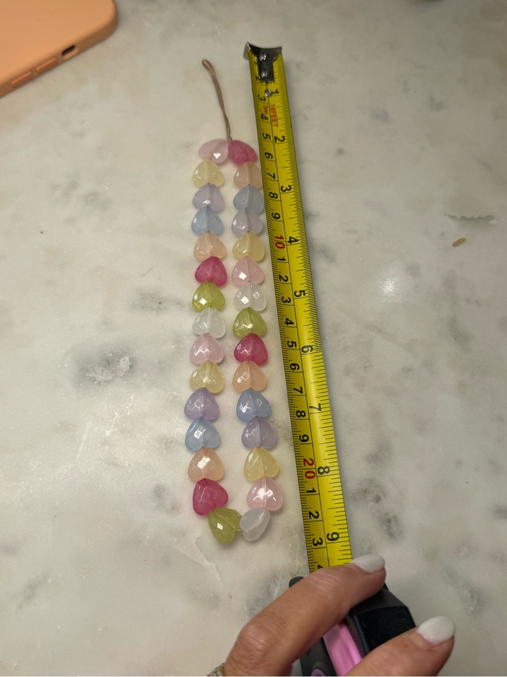 🫧 Urban Outfitters Pastel Heart Bead Phone Charm Wrist Strap 🫧 - Picture 5 of 5